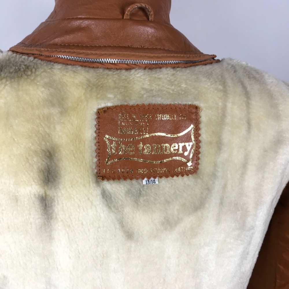 The Tannery Vintage Fleece Lined Leather Jacket - Picture 6 of 8